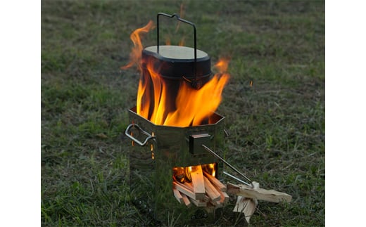 No 093 ハンゴーコンロ研究所 ハンゴーコンロ 薪 兵式飯ごう用 飯盒 炊飯 アウトドア キャンプ ステンレス製 奈良県 奈良県御所市 ふるさと納税 ふるさとチョイス