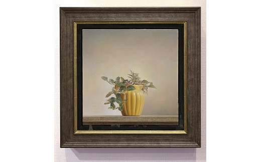 S146【1点限定】卯野和宏「黄色の陶器」4号S・油彩画