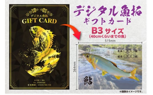 CM-023 【B3・デジタル魚拓ギフトカード】メモリアルフィッシュを釣れたてのままに。 323247 - 福岡県行橋市