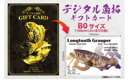 CM-025 【B0・デジタル魚拓ギフトカード】メモリアルフィッシュを釣れたてのままに。 323249 - 福岡県行橋市