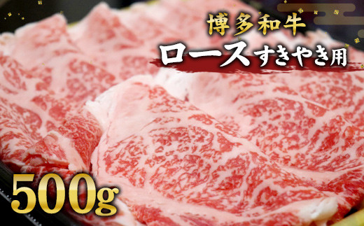 博多和牛 ロース すき焼き 用 500g 和牛 国産 スライス 牛肉 258004 - 福岡県直方市