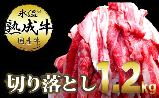 010B332 氷温(R)熟成牛 切り落とし1.2㎏