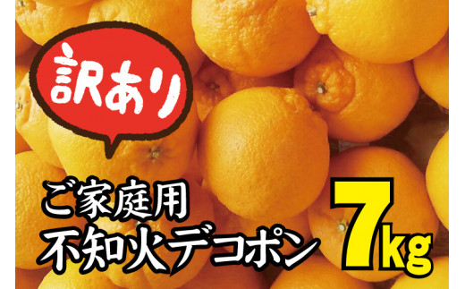 ＼光センサー選別／ 【訳あり】ちょこっと訳あり不知火デコポン 約7kg【ご家庭用】 先行予約 訳あり デコポン みかん  ※2024年2月中旬～4月中旬に発送予定（お届け日指定不可）