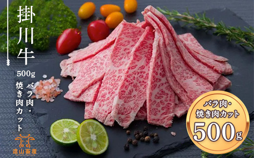 １２６4 掛川牛 和牛 バラ肉 焼肉カット500ｇ 遠山畜産 静岡県掛川市 ふるさと納税 ふるさとチョイス