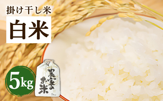 竹田市福原産】江戸時代の農法に習った掛け干し米 白米 5kg - 大分県