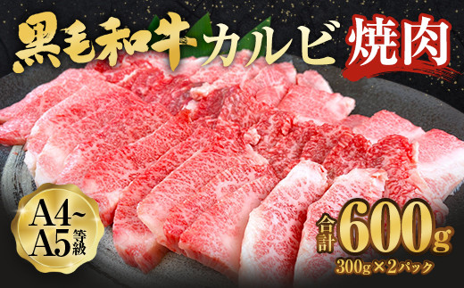 黒毛和牛 A4-5 カルビ 焼肉 300g×2パック 600g 冷凍