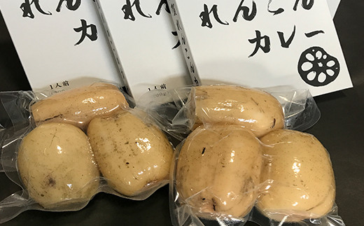 カット蓮根(真空パック)250g×2・佐賀れんこんカレー3p