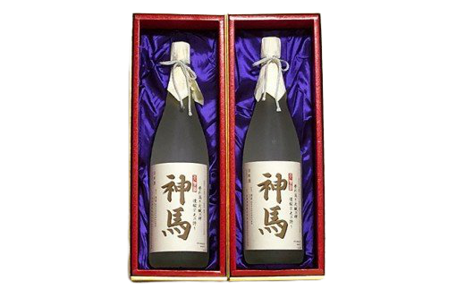 [№5900-0190]清酒「神馬」生貯蔵酒1.8L×2本