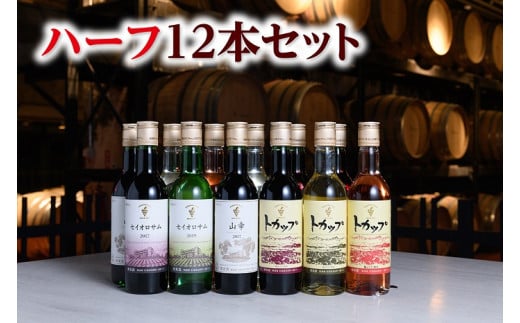 十勝ワインハーフボトル12本セット【C001-3】 