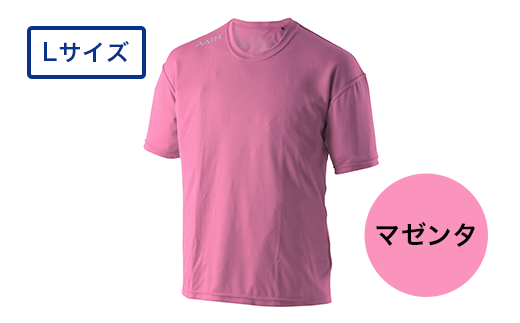 I4-04【カラー：マゼンタ サイズ：L】リカバリーウェア A.A.TH/ ハーフTシャツ（品番：AAJ99301） 258508 - 新潟県長岡市