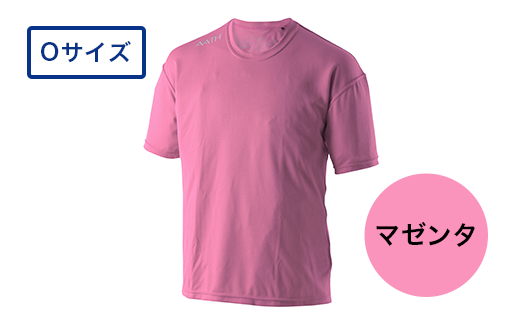 I4-04【カラー：マゼンタ サイズ：O】リカバリーウェア A.A.TH/ ハーフTシャツ（品番：AAJ99301） 258509 - 新潟県長岡市