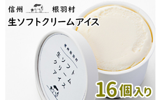 しぼりたて生乳使用 生ソフトクリームアイス 16個セット 長野県根羽村 ふるさと納税 ふるさとチョイス