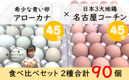 希少な青い卵 アローカナ と 名古屋コーチン の食べ比べセット合計９０個 千葉県館山市 ふるさと納税 ふるさとチョイス