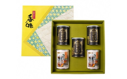 C4032 村上茶（煎茶・紅茶）5缶セット 400740 - 新潟県村上市