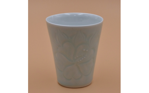 磁器  青白瓷花文 フリーカップ【1141187】 259567 - 奈良県天理市