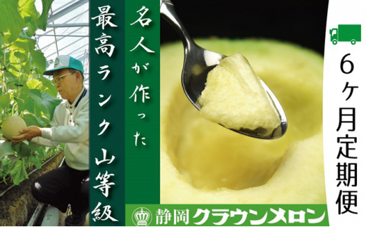 クラウンメロン　名人（1.4kg～1.5kg）×1玉【6ヶ月定期便】 [№5786-3842]