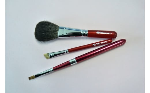 熊野化粧筆 レッドパール3本セット BR-S-1 372996 - 広島県熊野町