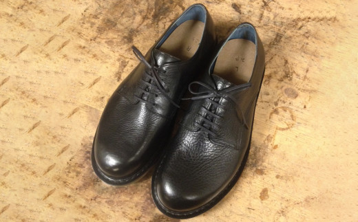 BL038【ももはら靴工房】木型から作るオーダーシューズ紐靴（外羽根）黒