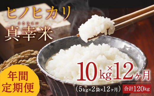 【定期便】 えびの産ヒノヒカリ 真幸米 10kg×12ヶ月