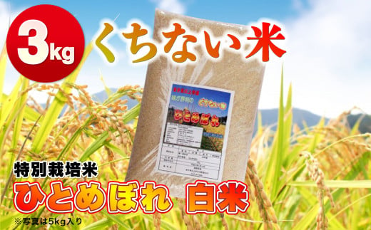 令和5年産 くちない米（特別栽培米 ひとめぼれ 白米）3kg 1036092 - 岩手県北上市