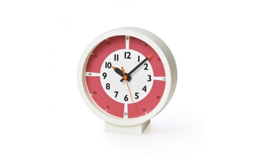 fun pun clock with color! for table / レッド （YD18-05 RE）Lemnos レムノス  時計 [№5616-0473] 854685 - 富山県高岡市