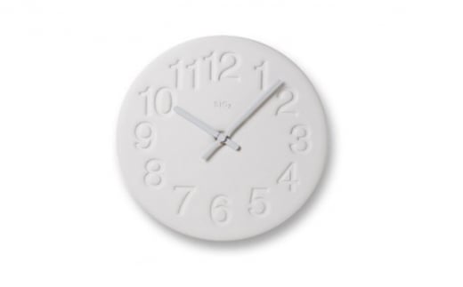 珪藻土の時計 / ホワイト （LC11-08 WH）Lemnos レムノス 時計 [№5616-0360] 854593 - 富山県高岡市