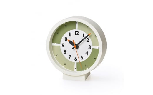 fun pun clock with color! for table /グリーン （YD18-05GN）Lemnos レムノス  時計 [№5616-0475] 854687 - 富山県高岡市