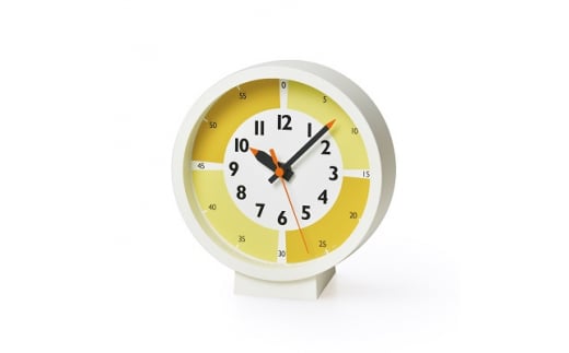 fun pun clock with color! for table / イエロー （YD18-05 YE）Lemnos レムノス  時計 [№5616-0472] 854684 - 富山県高岡市