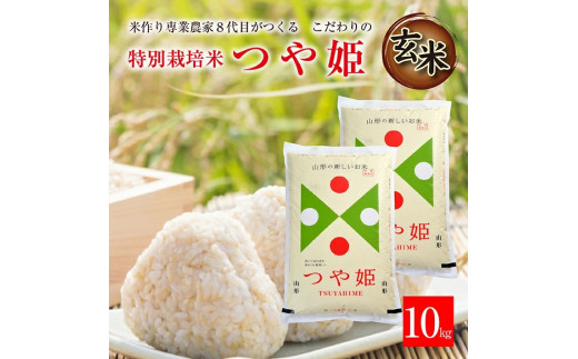 SA1724 令和5年産【玄米】特別栽培米 つや姫 10kg(5kg×2袋)「農家直送