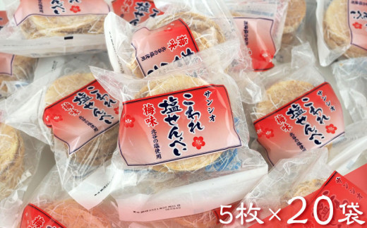 こわれ塩せんべい 梅味 5枚 袋入り 沖縄県西原町 ふるさと納税 ふるさとチョイス