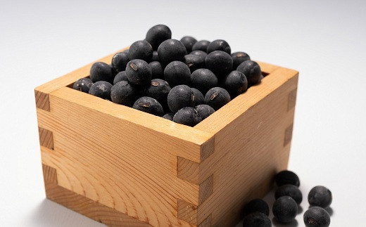 丹波黒大豆の発祥ともいわれる「和知黒」。大粒で食味よく、表面には旨味の証でもある粉ふきが特長。