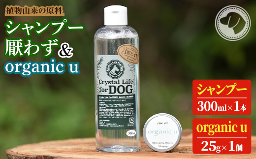 P A3 全犬種用 オーガニックドッグシャンプー 厭わず 300ml とケアクリーム Organic U 25g セット 原料は植物由来 Qcompany 宮崎県串間市 ふるさと納税 ふるさとチョイス