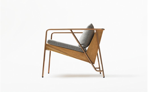 【FIL】ラウンジチェア MASS Series Lounge Chair -Natural Wood & Copper Frame- 424500 - 熊本県南小国町