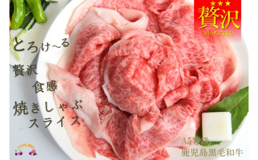 A5等級鹿児島黒毛和牛のとろけ~る贅沢食感のサーロインスライスをお届け致します。
