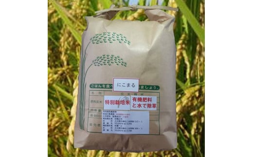 特別栽培米 にこまる 10kg ※玄米をご希望の方は対応します。 精米 白米 おこめ 米 お米 大分県産 九州産 中津市 宗像農園 熨斗対応 816983 - 大分県中津市