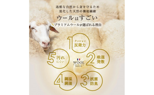 羊毛100% 掛け布団 セミダブルロング 秋冬用 170cm×210cm