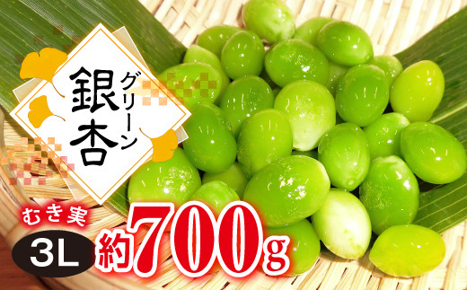 先行予約》グリーン銀杏 ぎんなん 約700g（むき実・3L） 2023年9月中旬