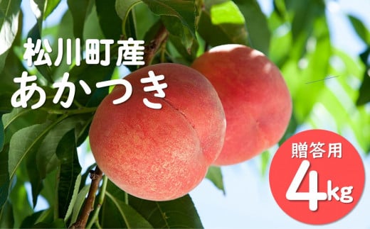 KM02-24A 桃 あかつき 4kg（贈答用）長野県 松川町産／7月下旬頃から発送予定