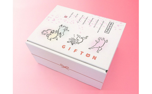 GIFTONは鳥獣戯画風ギフトBOXでお届けします！