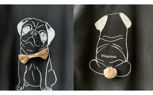 ふるさと納税 PUG PULLOVER FOR KIDS【100センチ/black】 山梨県北杜市-