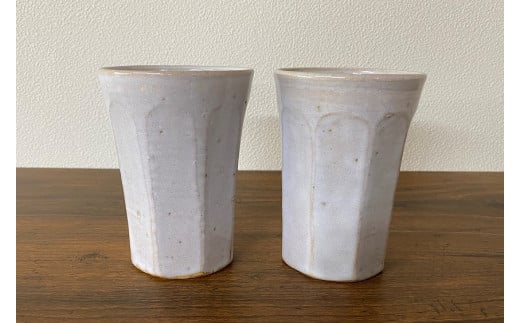 宝殿焼 柿の木窯 ビアカップ 2個ペア 焼き物 伝統 歴史 兵庫県 高砂市 オリジナル 普段使い 手作り 匠の技法