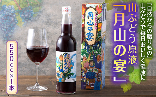 FYN9-423 山ぶどう原液「月山の宴」 1本 ブドウ 飲料 山形県 西川町