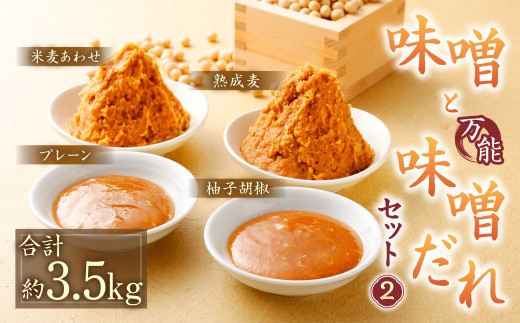 味噌と万能味噌だれセット(2) 3520g まぼろしの味噌 みそ 合わせ みそだれ 熊本県 特産品