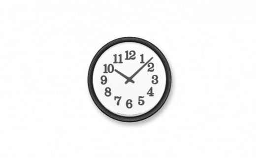 Clock C/ ブラック（YK21-17BK）Lemnos 掛け時計[№5616-0673] 854942 - 富山県高岡市
