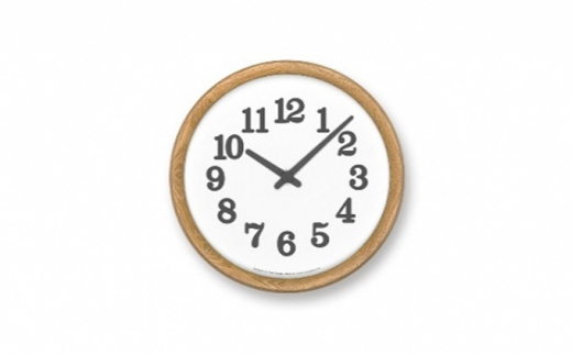 Clock C/ ナチュラル（YK21-17NT）Lemnos 掛け時計[№5616-0672] 854941 - 富山県高岡市