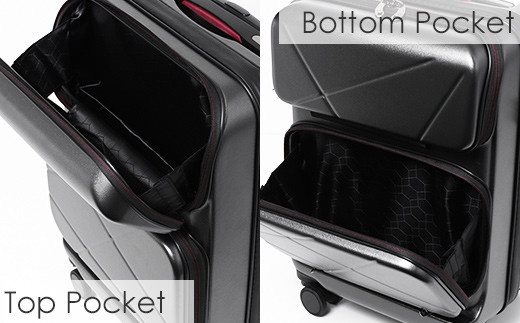 PROEVO-AVANT] ダブルフロントオープン スーツケース 機内持ち込み対応 