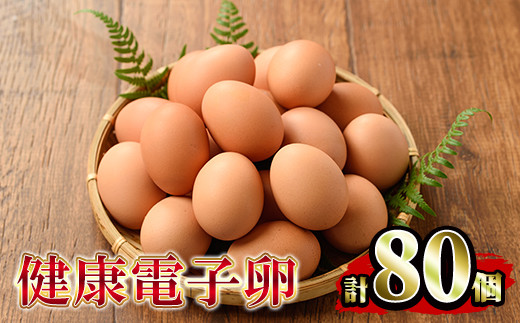 A-1052H 健康電子卵（鶏卵）8パック 80個入り 269926 - 鹿児島県いちき串木野市
