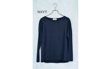 レディース 長袖ｔシャツ スーピマコットン100 Navy サイズ選択可 愛媛県松山市 ふるさと納税 ふるさとチョイス