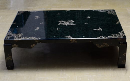 津軽塗 座卓 羽足 3尺×5尺 葉桜【 インテリア 和室用の机 デスク 机  】 684775 - 青森県弘前市