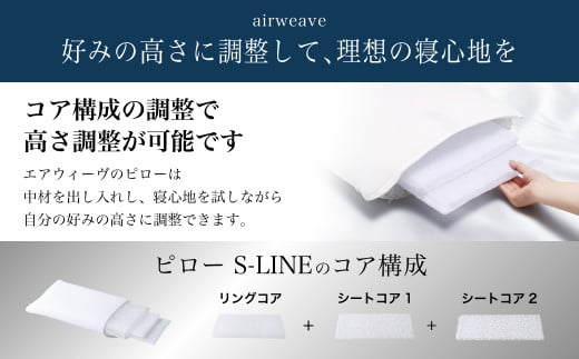 3営業日以内に発送】エアウィーヴ ピロー S-LINE 枕 寝具 まくら